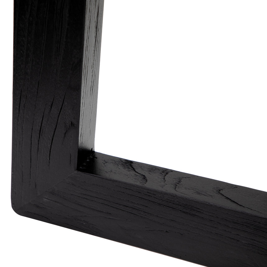 2.4m Dining Table - Glass Top with Black Base - View 3