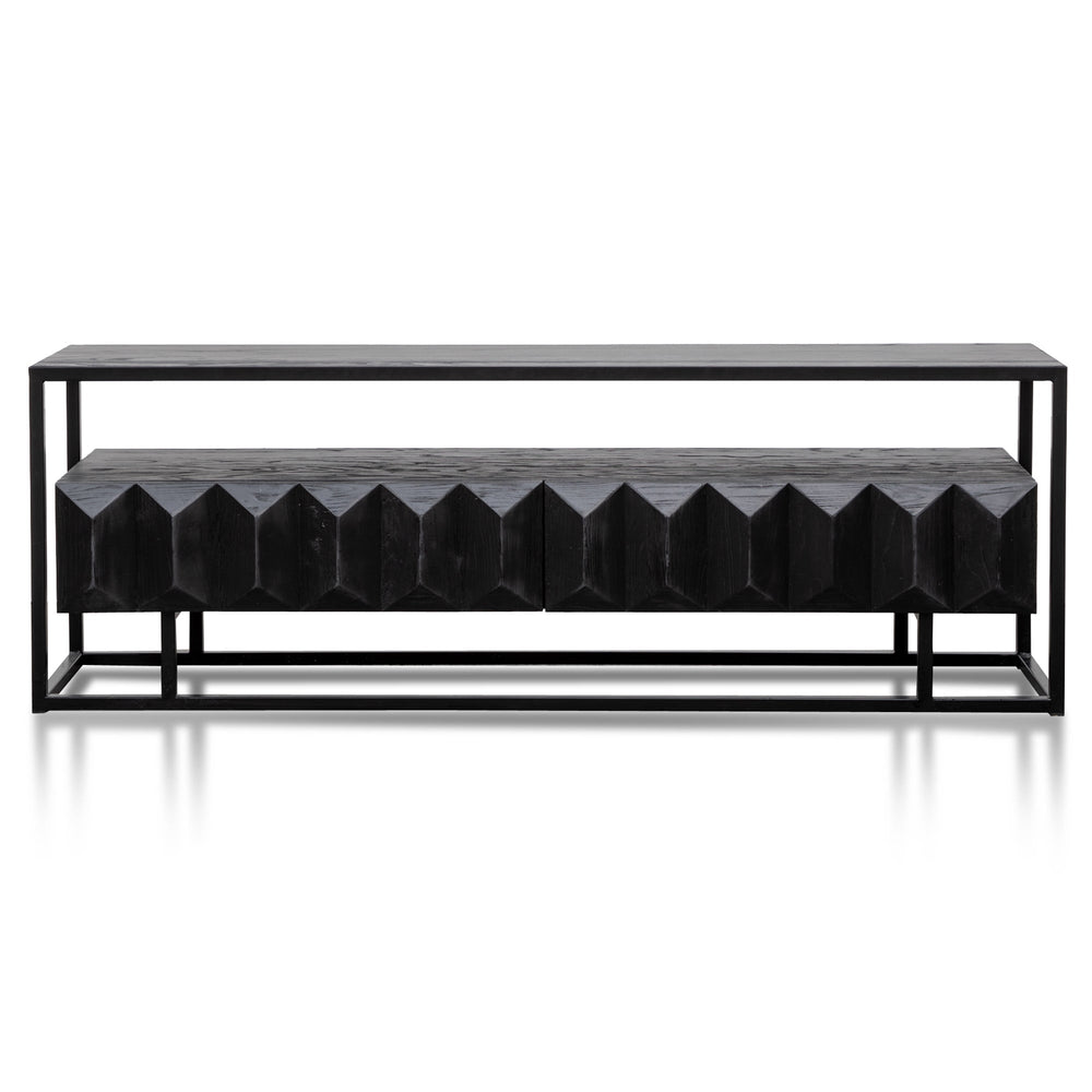 1.8m Entertainment TV Unit | Full Black | Myka Home - View 4