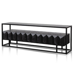 1.8m Entertainment TV Unit | Full Black | Myka Home