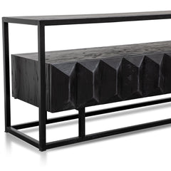 1.8m Entertainment TV Unit | Full Black | Myka Home