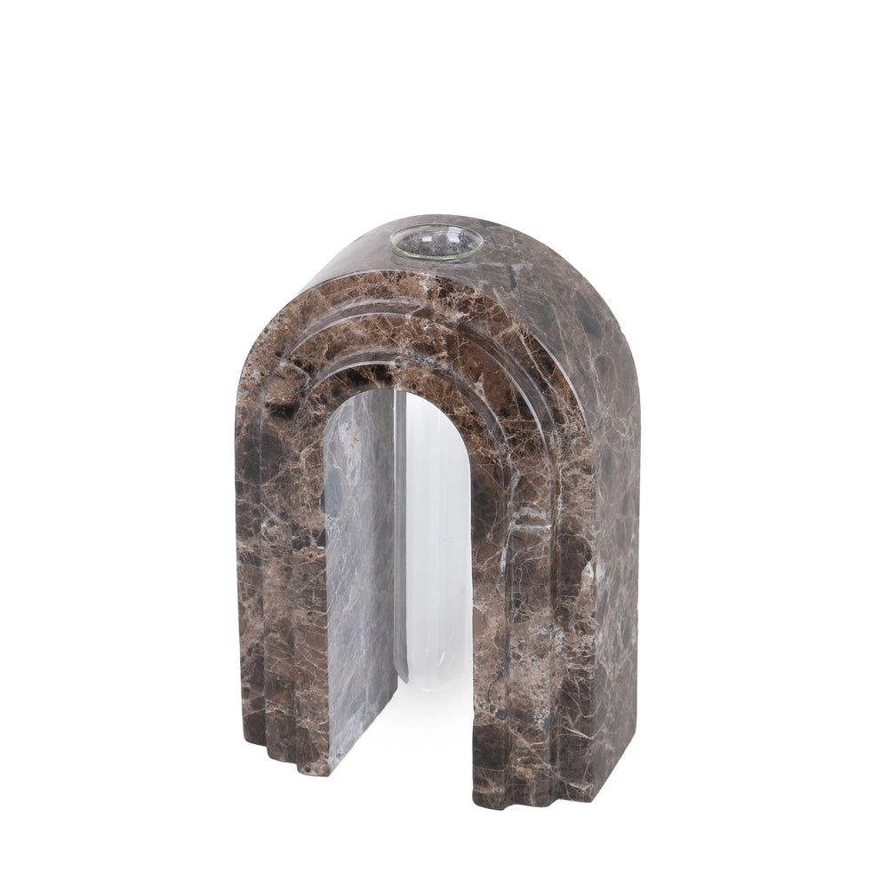 Marble  Arch Vase | Dark Coffee | Myka Home - View 3
