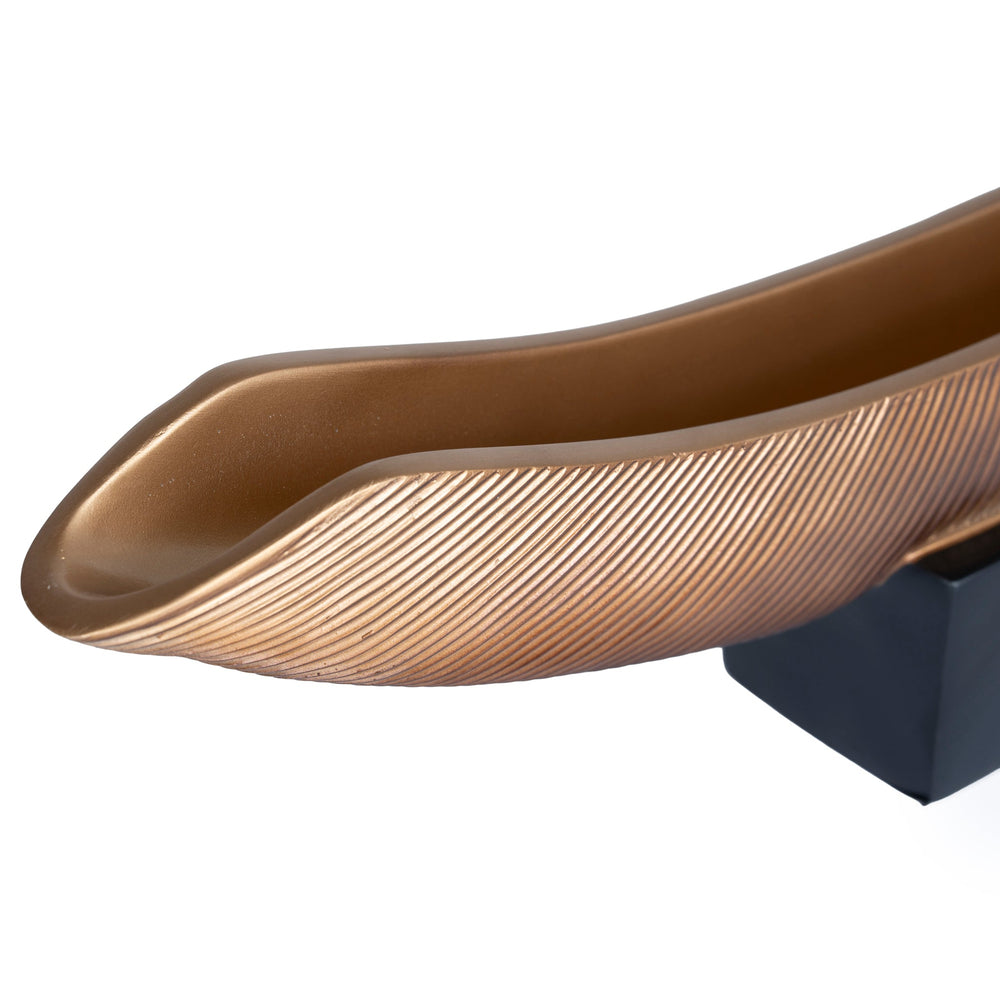 Decorative Boat Vase | Brown | Myka Home - View 4