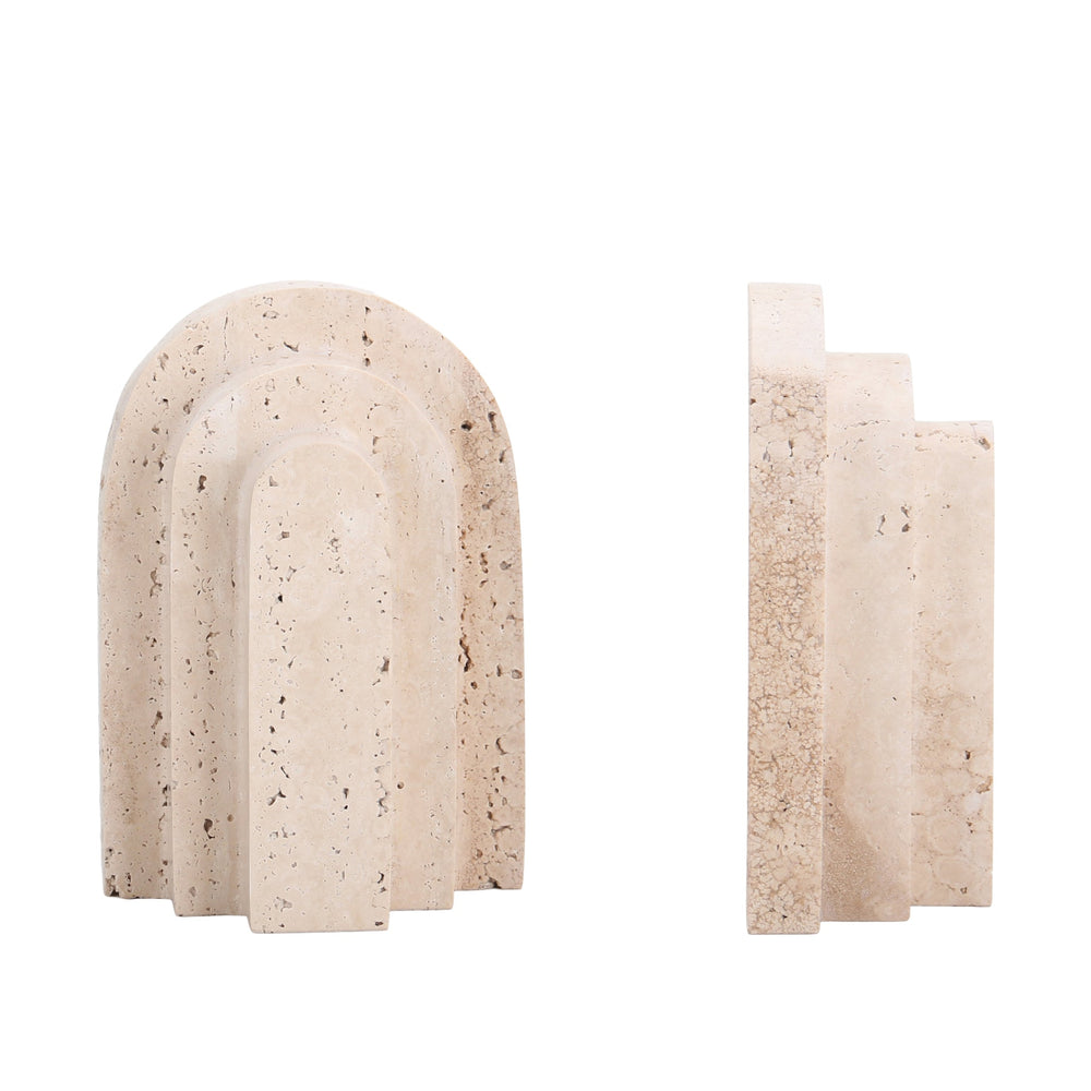 Stone Bookend | Beige | Myka Home - View 3