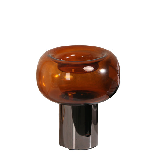 Amber Large Glass Vase | Brown | Myka Home