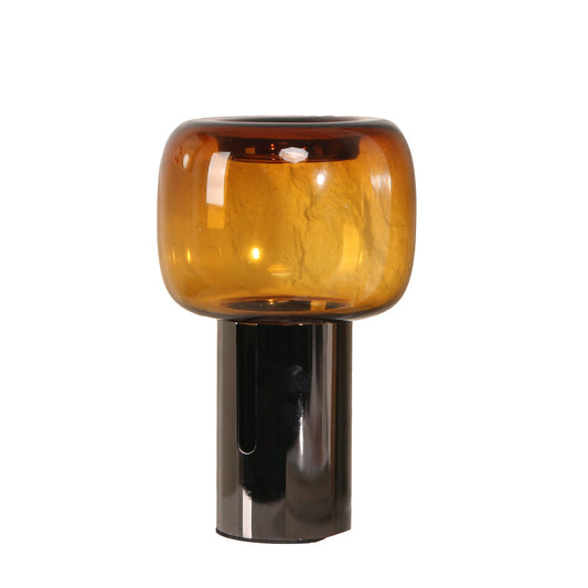 Amber Small Glass Vase | Brown | Myka Home