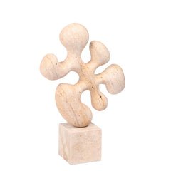 Geometric  Marble Sculpture | Beige | Myka Home