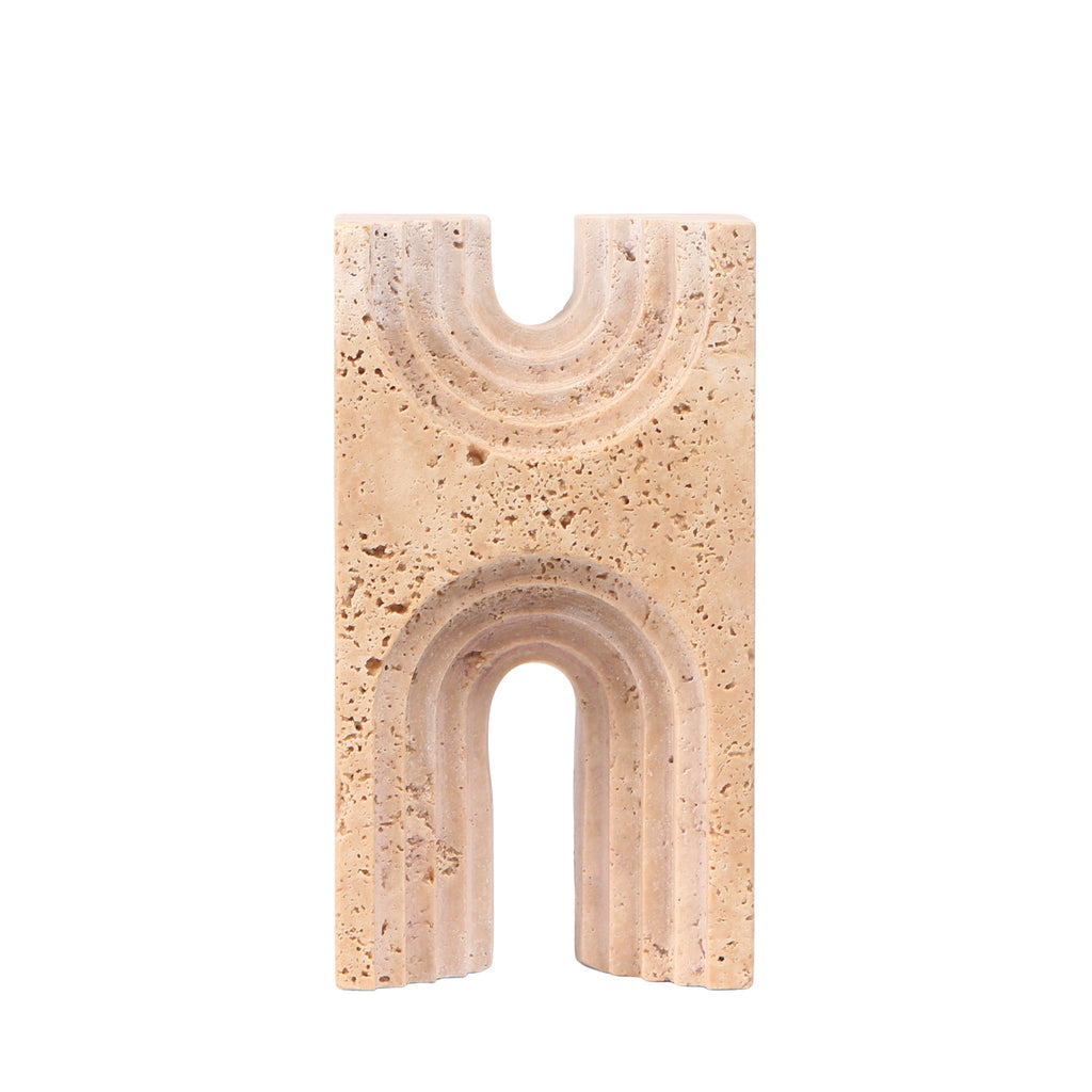 Carved Marble Sculpture | Beige | Myka Home - View 3