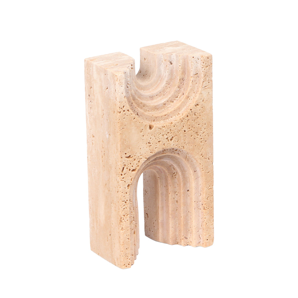 Carved Marble Sculpture | Beige | Myka Home - View 2