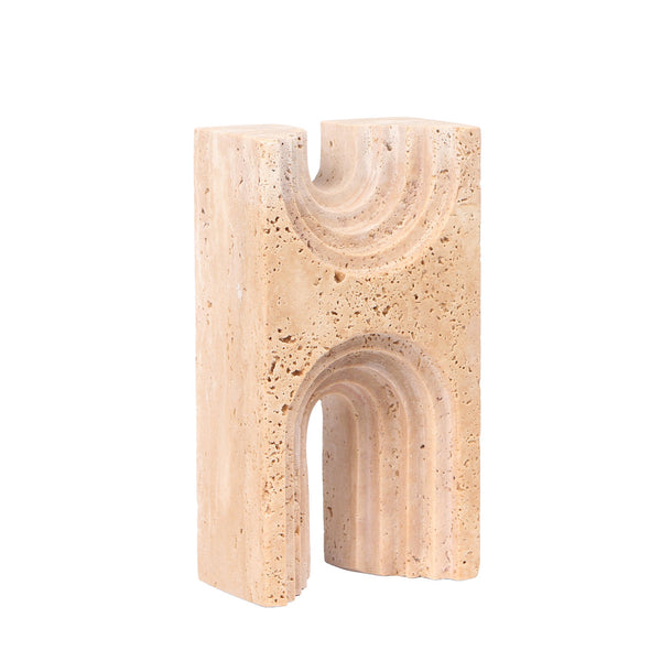 Carved Marble Sculpture | Beige | Myka Home