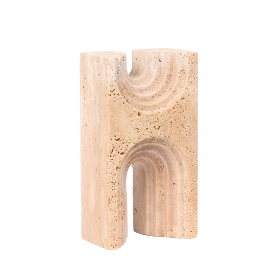Carved Marble Sculpture | Beige | Myka Home