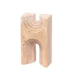Carved Marble Sculpture | Beige | Myka Home