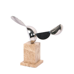 Silver Winged Sculpture | Beige | Myka Home