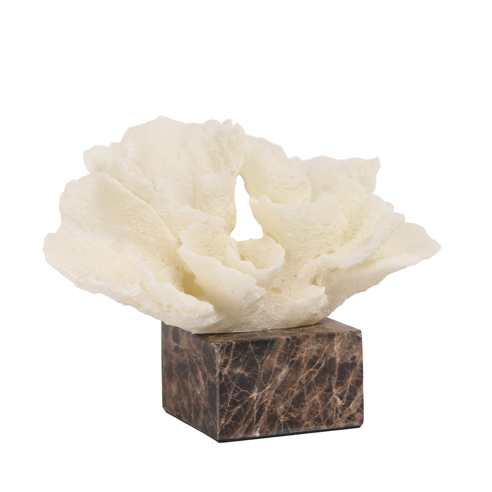 Coral Marble Sculpture | Beige | Myka Home - View 5
