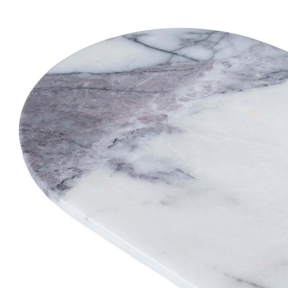 Natural Marble Tray | White | Myka Home - View 5