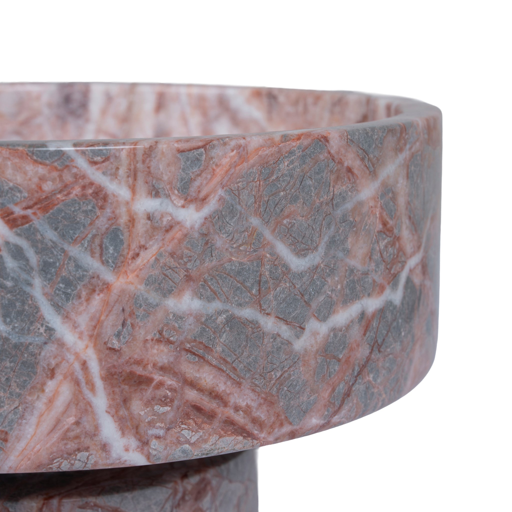 Round Marble Tray | Multicolor | Myka Home - View 4