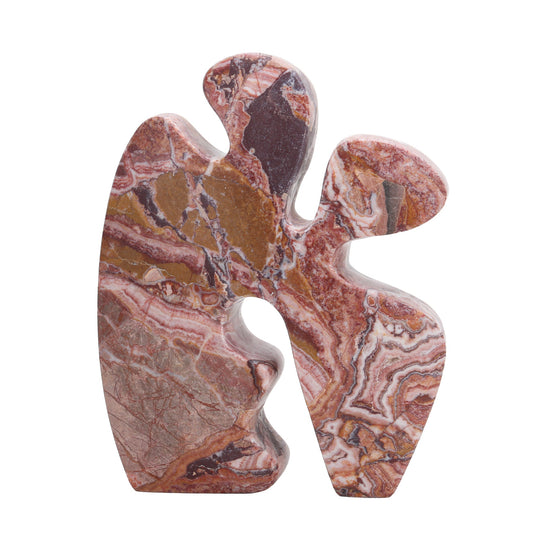 Carved Marble Accent Sculpture | Red Ochre | Myka Home