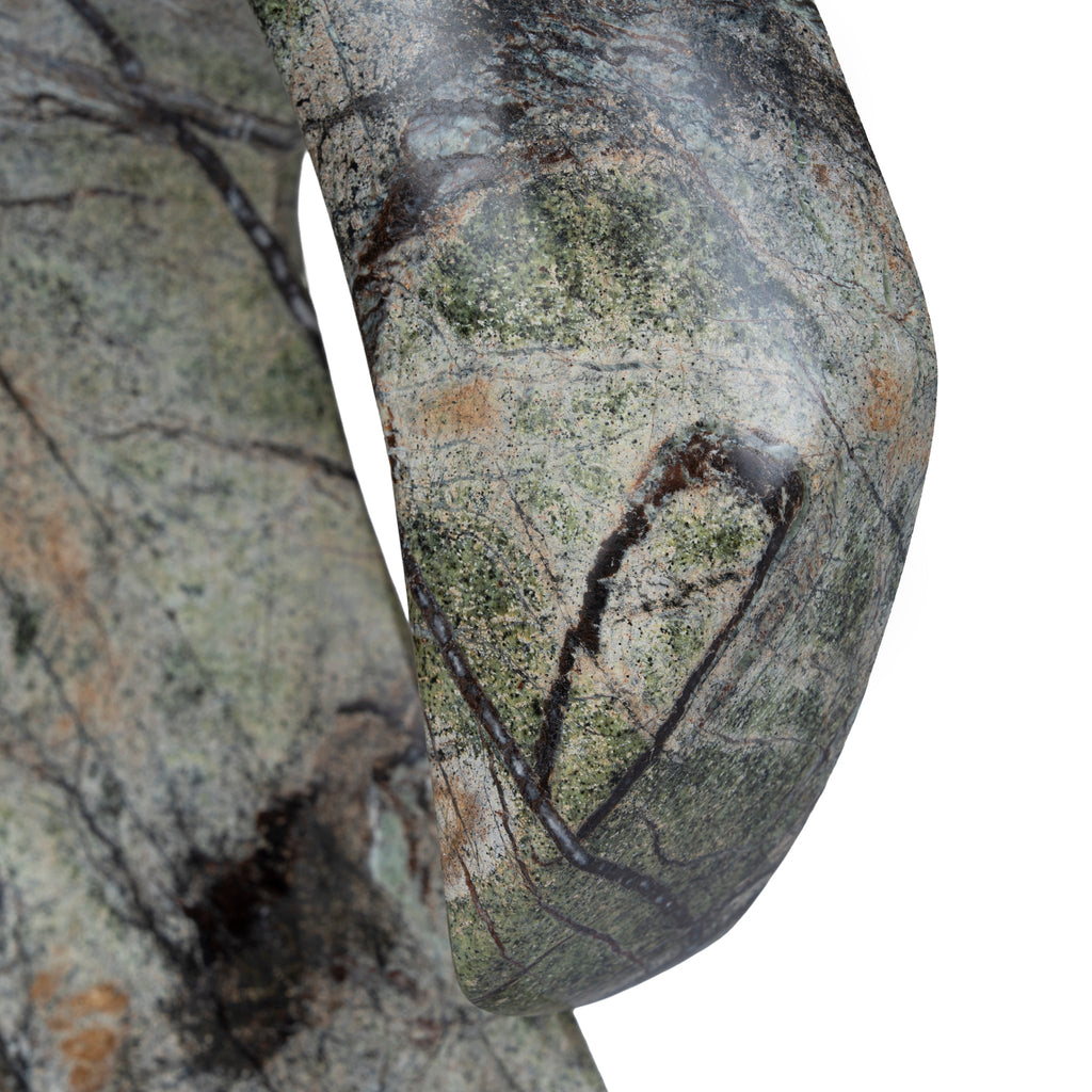 Sea Waves Marble Sculpture | Green | Myka Home - View 4