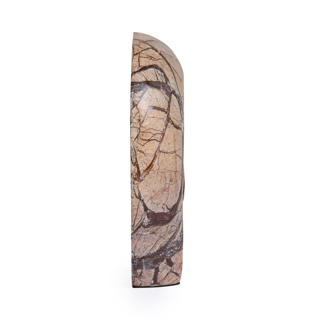 Sea Waves Marble Sculpture | Brown | Myka Home - View 3
