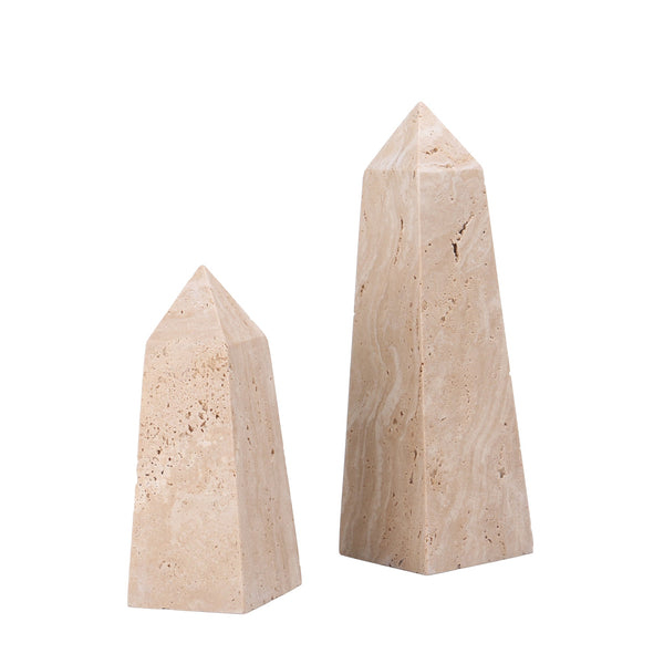 Obelisks Large Sculpture | Beige | Myka Home - View 4