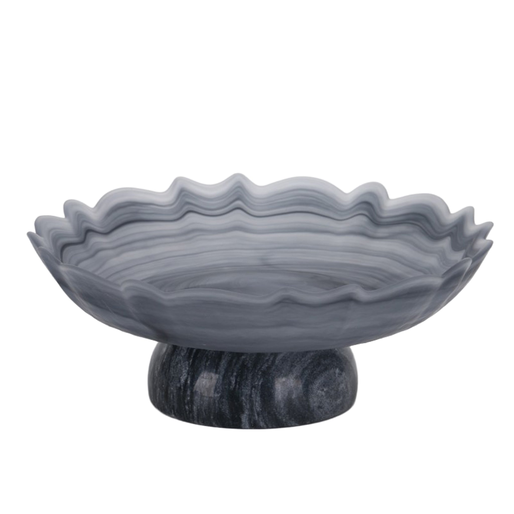 Lotus Glass Tray | Grey | Myka Home