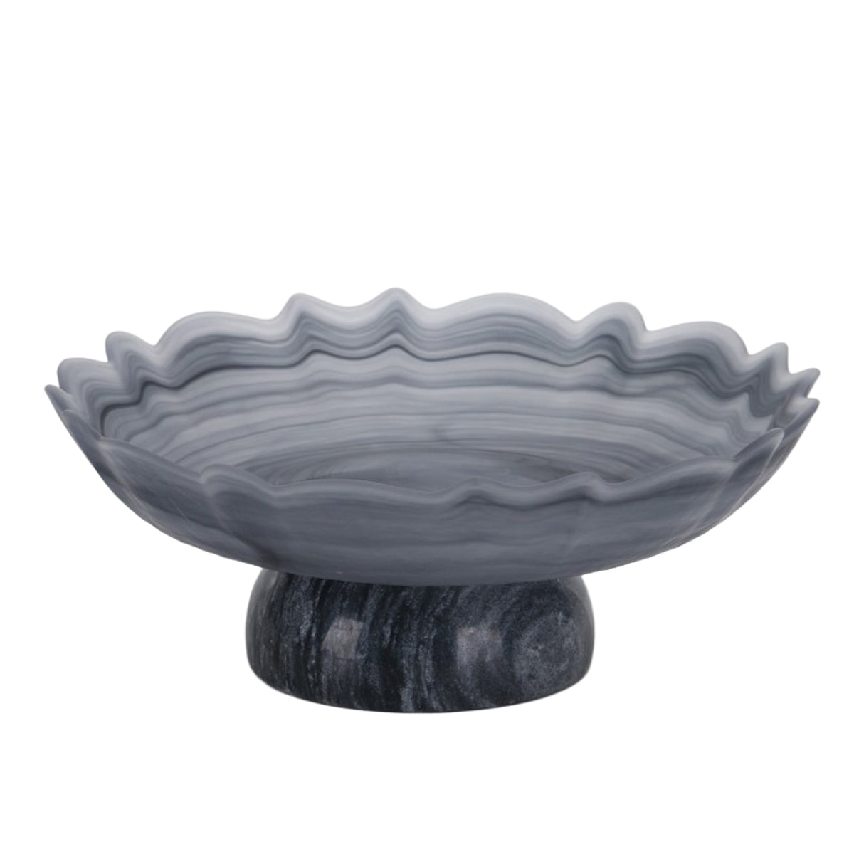 Lotus Glass Tray | Grey | Myka Home