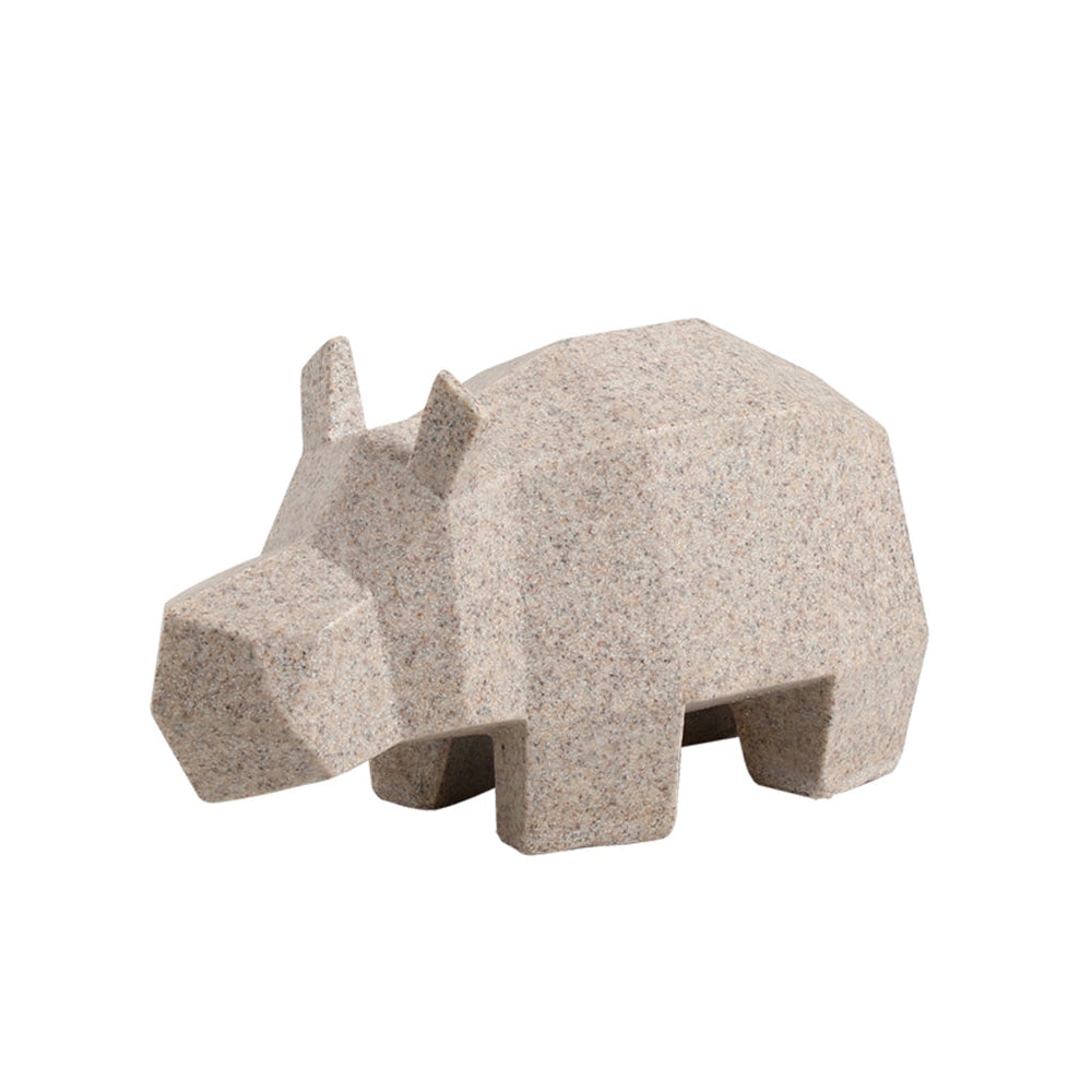 Stone Hippo Sculpture | Myka Home