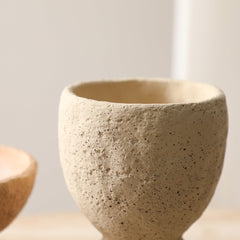 Coarse Grain Cement Pot A | Beige | Myka Home