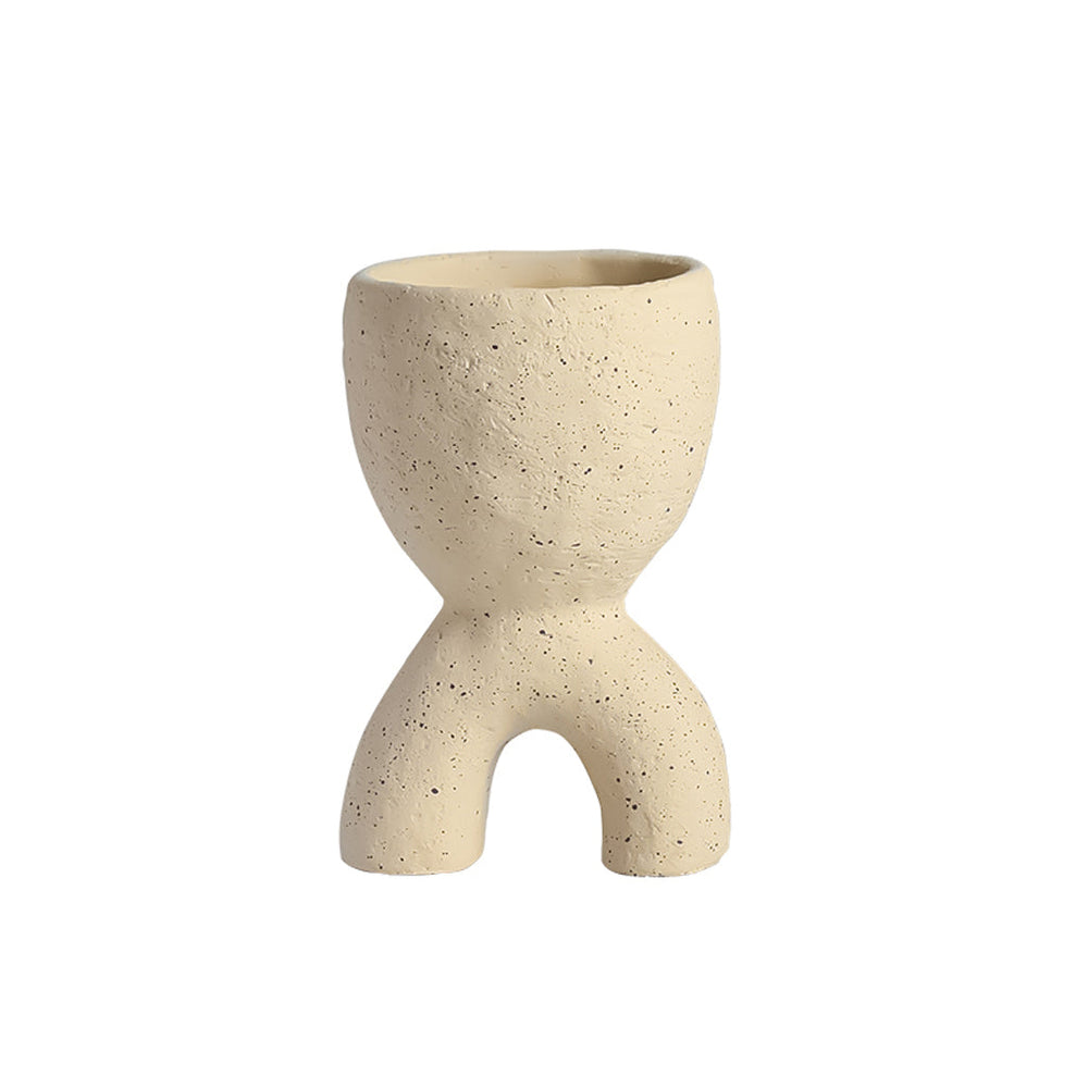 Coarse Grain Cement Pot A | Beige | Myka Home