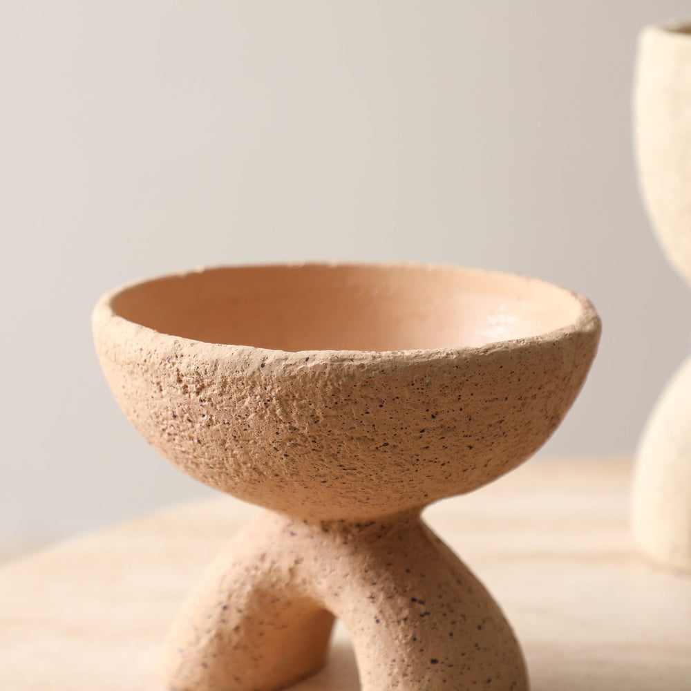 Coarse Grained Cement Pot B | Myka Home - View 3