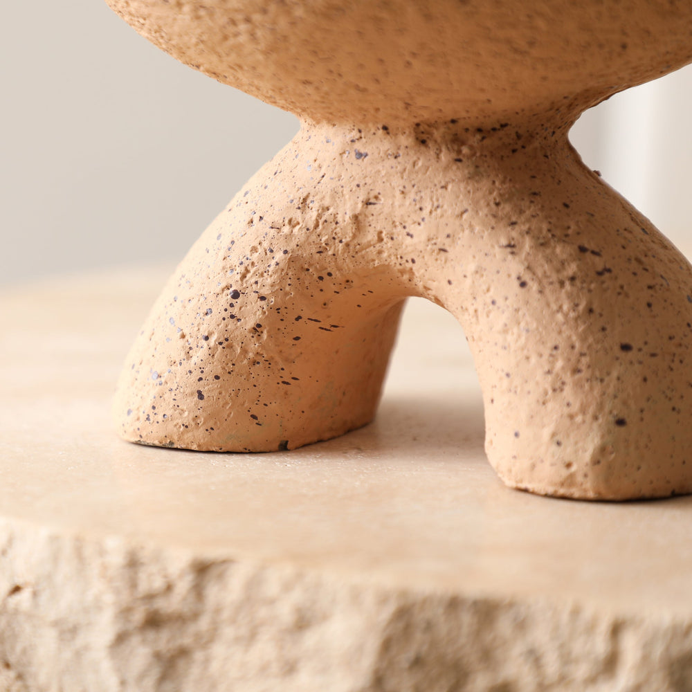 Coarse Grained Cement Pot B | Myka Home - View 4