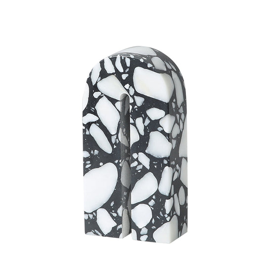 Arch Decorative Marble Sclupture A | Black & White | Myka Home