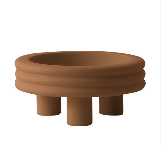 Round Hight Plate | Brown | Myka Home