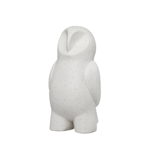 Ceramic Sand Owl | White | Myka Home