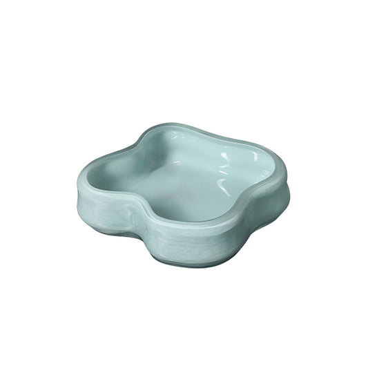 Glass Petal Plate B | Blue | Myka Home