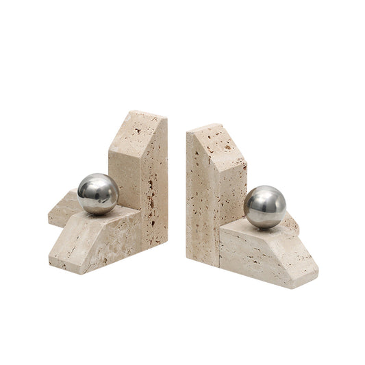Marble Ballpoint Bookend | Yellow | Myka Home