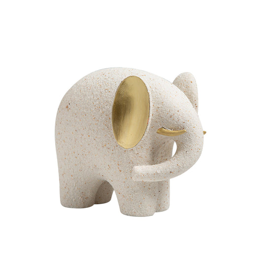 Golden Ear Elephant A | White | Myka Home