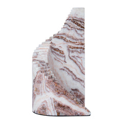 Step Marble Sculpture | Red Ochre | Myka Home