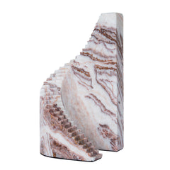 Step Marble Sculpture | Red Ochre | Myka Home