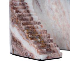 Step Marble Sculpture | Red Ochre | Myka Home