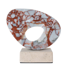 Halo Marble Sculpture | Bulgari Red | Myka Home