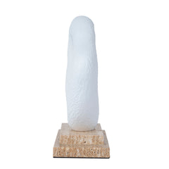 Organic Shape Marble Sculpture | Clay White | Myka Home