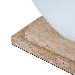 Organic Shape Marble Sculpture | Clay White | Myka Home