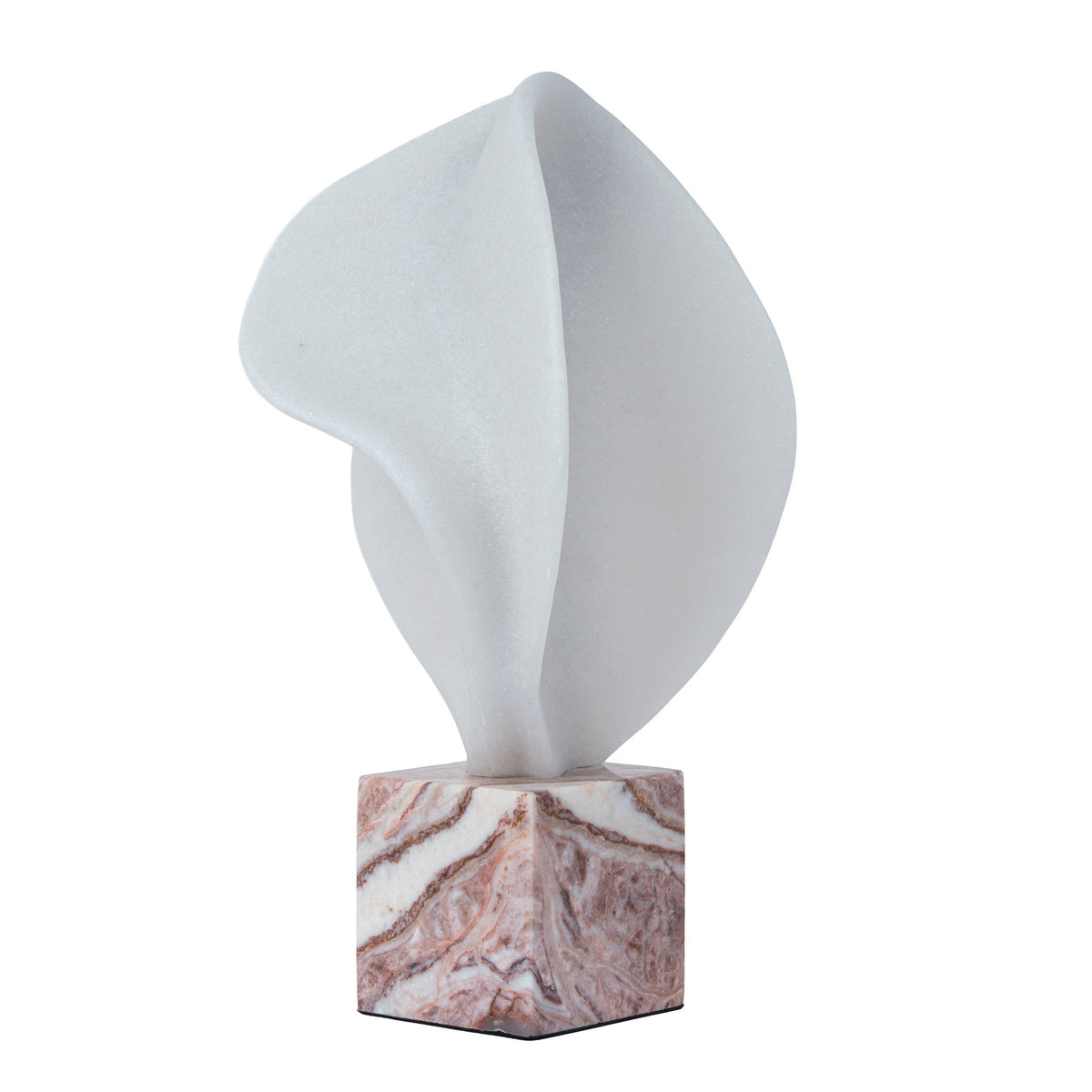 Geometric Marble Sculpture | Red Ochre | Myka Home