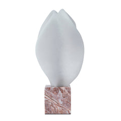 Geometric Marble Sculpture | Red Ochre | Myka Home