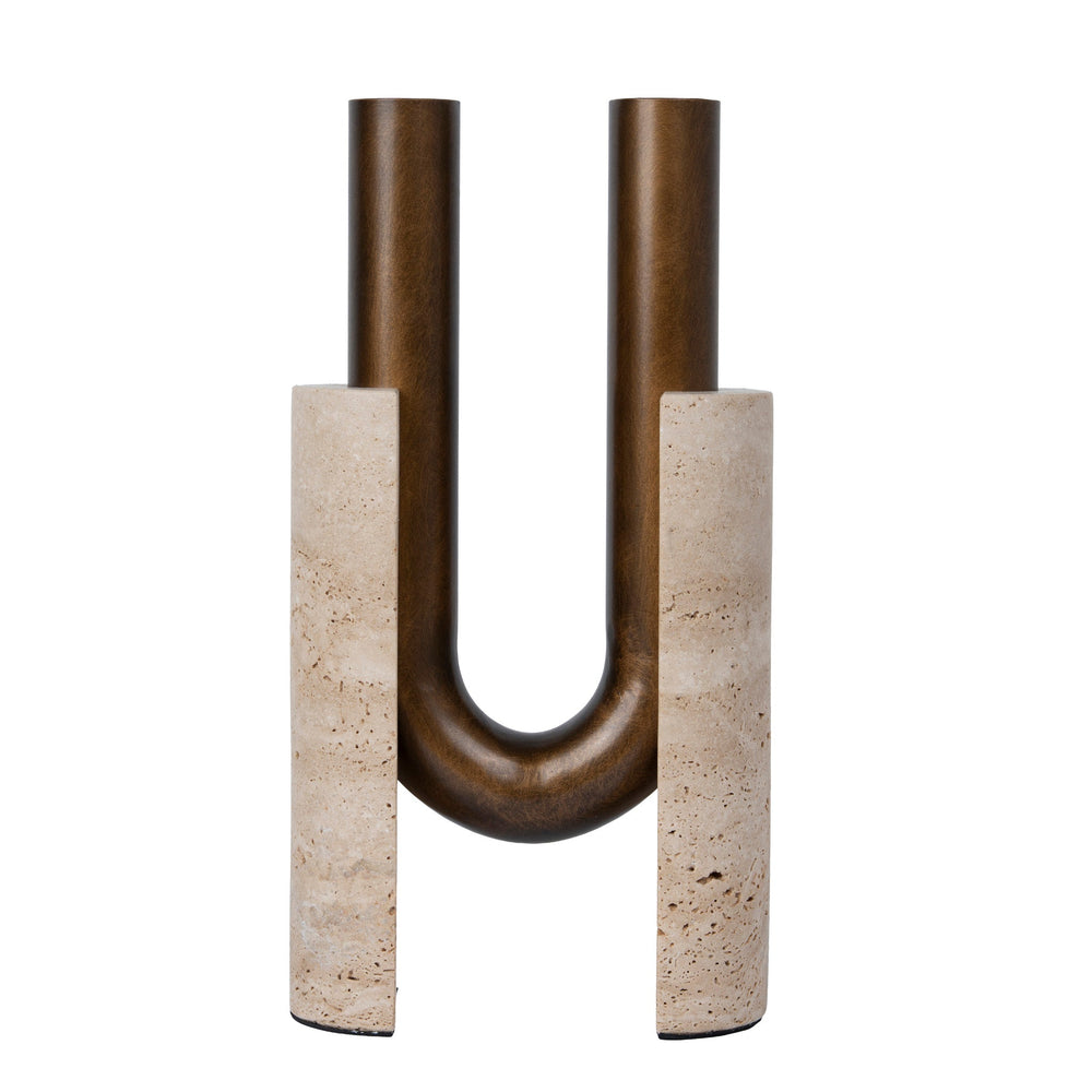 U-Shape Vase | Darkend Bronze | Myka Home - View 2
