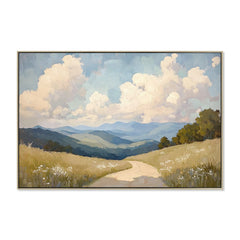 120 x 80cm Framed Canvas | Natural | Myka Home