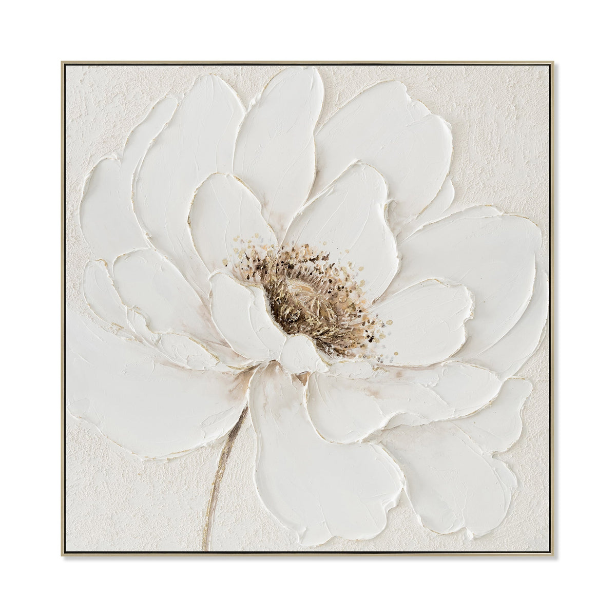 80 x 80cm Framed Canvas | Natural | Myka Home