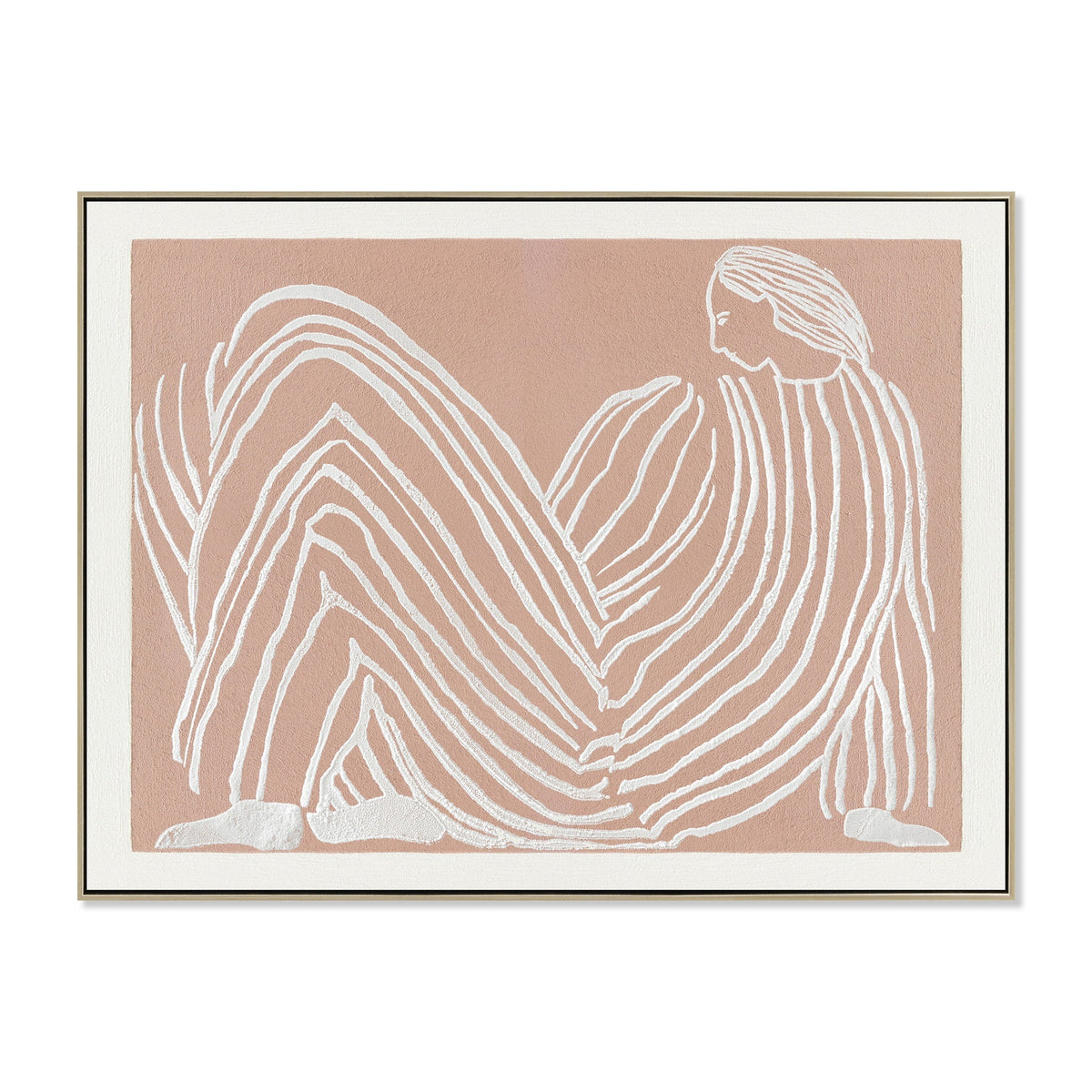 80 x 60cm Framed Canvas | Natural | Myka Home