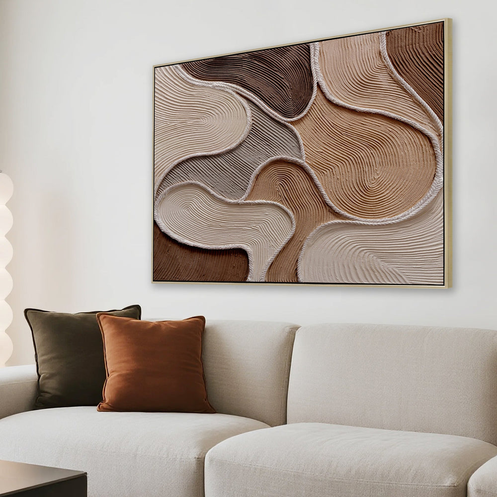 120 x 90cm Framed Canvas | Natural | Myka Home - View 3