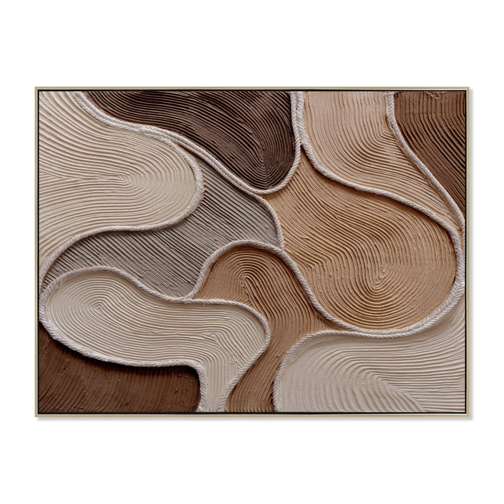 120 x 90cm Framed Canvas | Natural | Myka Home